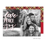 Christmas Digital Photo Cards, Love Peace Joy, Take Note Designs